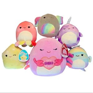 Squishmallow Bundle Set Sealife Valentines lot NWT